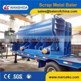 Mobile Hydraulic Metal Scrap Baling Press Baler Compactor Machine Portable Trailer thumbnail-6