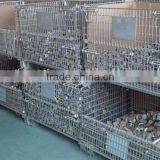 Galvanized Iron Wire Mesh 6mm Stackable Lockable Metal Storage Cage thumbnail-3