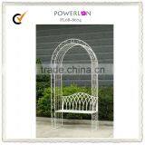 Ornate White Metal Wire Garden Arch thumbnail-2