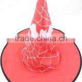 Halloween Party Red Witch Hat With Flower and Feather thumbnail-2
