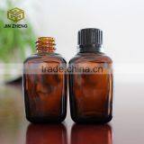 30ml 40ml 50ml Amber Square Essential Oil Glass Bottle With Pump Dropper thumbnail-5