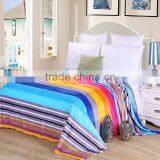 100%Polyester Bright Colorful Stripe Spanish Style Flannel Fleece Blanket thumbnail-1