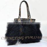 CX-H-47B Mongolian Lamb Fur Ladies Handbag New Products thumbnail-1