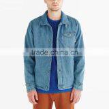 Blue Washed Custom Denim Jacket Men Old Style With Buttons thumbnail-1