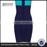 MGOO Cheap Clothes China Custom OEM/ODM Strapless Bodycon Dress Contrast Blue Party Dress Sexy Bandage Vestidos H206 thumbnail-3
