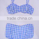 Boutique Kids Girls Swimwear 2016 Beach Wear Children Swimsuit White Polka Dot Bathing Suit Playsuit thumbnail-4