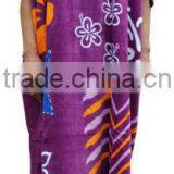 100% Cotton Terry Funny Printing Adult Hooded Poncho Beach Towel thumbnail-2