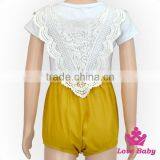 HYB143 Lovebaby Wholesale Hot Summer Lace & Cotton Rompers Pierced Pattern Girls Rompers Baby Summer Romper thumbnail-6