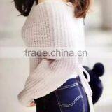 Runwaylover 2017 Ladies New Style Fashion Off-Shoulder Knitted Pullover Sweaters thumbnail-4