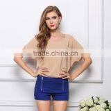 Chiffon Women Short Sleeve Blousesoffice Skirts and Blouses for Women thumbnail-3