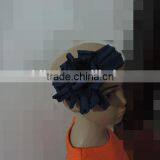 Cotton 2016 Latest Soft Baby Headband Flower Hair Band for Girls Cheap Blue Girls Boutique Hairwear thumbnail-4