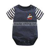 Wholesale Summer Striped Boys Baby Rompers Cotton Clothing thumbnail-3