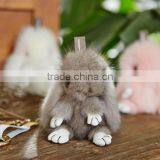 Best Seller Mink Fur Pom Pom Rabbit Shape Doll Ball Key Ring/ Keychain /Bag Charm thumbnail-6