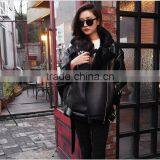 Studded Faux-Leather Biker Jacket(DQ9460) thumbnail-2