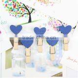 Cute Felt Heart Mini Clip Wood Pegs Kid Craft Party Favor Supply 35mm thumbnail-4