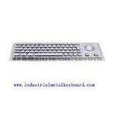 65 Keys Metallic Industrial Keyboards With Trackball , Cherry Mechanical Switch