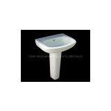 Two Pieces Washing Water Basin With Pedestal Lavabo Bathroom Fittings and Fixture thumbnail-3