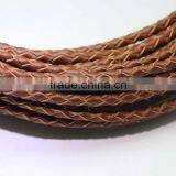 100meters 3mm-6mm Braided Genuine Hide Leather Rope Cord String For Jewelry Making thumbnail-5