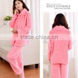 Pink Simple Flannel Fleece Women Sleepwear High Quality thumbnail-4