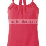 Wholesale Plain Color Racerback Yoga Cloting Women Padded Sports Top thumbnail-3