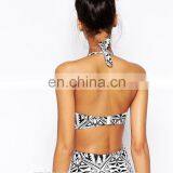 Patter Halter Pushed up Swimsuit High Waist Swim Wear Plus Size Bikini thumbnail-2