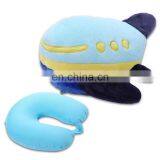 2 in 1 Plush Airplane Toy Transfer to U Shape Neck Pillow Travel Pillow