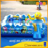 AOQI super quality inflatable fun city ocean cartoon theme inflatable kids park china with free EN14960
