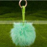 Promotional Charm Fluffy Fox Fur Ball Pom Poms Accessories Plush Keychain Car Keyring Bag Purse Pendant Heart Shape thumbnail-6