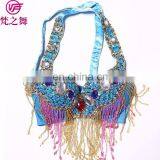 YD-023 Fashion Butterfly Design Beaded and Sequins Belly Dance Bra thumbnail-6