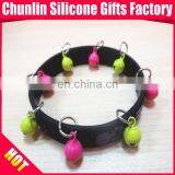 Lovely Silicone Bracelets With Jingle Bell for 2014 thumbnail-1