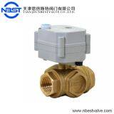 3 Way Motorized Ball Valve EPDM & PTFE DN25 1 Inch Horizontal Brass thumbnail-2