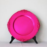Plastic charger plate,christmas decoration plate