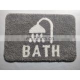 100% polyester soft bath mat with TPR / Latex back anti slip mat