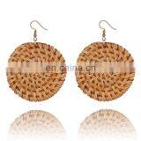 Женские вязаные из ротанга серьги. Стиль ретро. Подвески для девушек и женщин с бахромой и жемчугом. Серьги-капли. Ювелирные украшения Brincos thumbnail-3