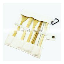 Bamboo Cutlery Travel Utensils Sustainable Bamboo Cutlery Set Reusable Knife Fork Spoon Biodegradable Straws Chopsticks Zero thumbnail-3