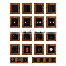 10A/16A 250V Wood Grain Black Silver Alloy Switch Socket Electrical Wall Socket Switch Panel Child Protection Design thumbnail-5