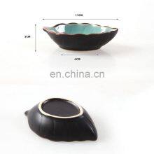 2021 Customer Oriented Japanese Leaf Unique Low MOQ Food Sauce Small Porcelain Dish thumbnail-3