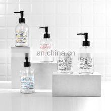 Printed 2pcs Glass Soap Dispenser Set Liquid Soap Dispenser With Letter thumbnail-3