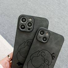Wholesale Retro Leather Pattern Cute Duck Aesthetic Cell Phone Cases For I Phone 7 8P X XS 11 12 13 14 Pro Max thumbnail-1
