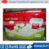 Sliding Curved Glass Door Chest Deep Freezer With Digital Temperature Controller