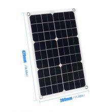 Single Crystal Silicon 20W Photovoltaic Solar Panel for Outdoor Car, Yacht, Mobile Phone Applications thumbnail-5