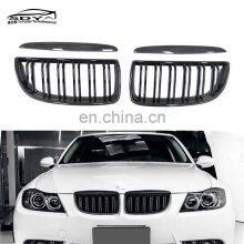 E90 Pre-Lci Replacement Grills Carbon Fiber Front Bumper Kidney Grille Dual Slat Grill For BMW 3 Series E90 Pre Lci 2005-2008