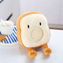 Cute Cartoon Toast Soft Plush Sleep Trainer Night Light LED Digital Table Alarm Clocks Kids Bady Children Gift thumbnail-6