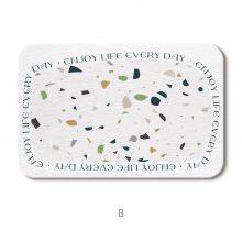 Waterstone Style Custom Printing Diatomite Stone Bath Mat for Bathroom thumbnail-3