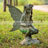 Bronze Butterfly Angel Garden Statue