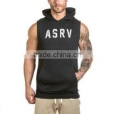 Wholesale Mens Cotton Sleeveless Pullover Gym Hoodies