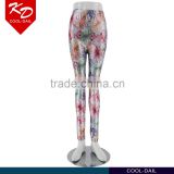 wholesale fashionable printed leggings floral pattern leggings shiny galaxy fitness leggings women's pants tights