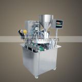 Automatic cheese cup filling and sealing machine