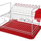 (BJ-DR1069) 2 Tiers Wire Dish Rack With PP Trayer thumbnail-1