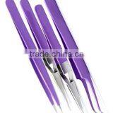Multi Colour Eyelash Extension Tweezers Pointed Tweezers With Titanium Multicolor thumbnail-3